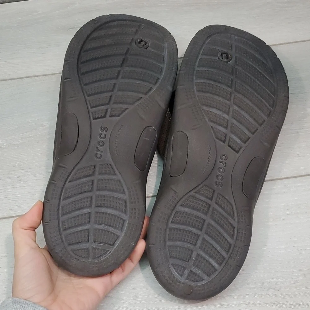 Crocs Mens Comfort Outdoor Rubber Thong Sandals Flats shoes sz 12